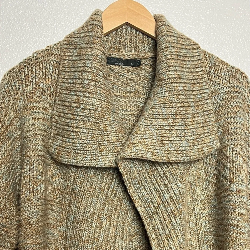 Prana Suki Duster Cardigan Chunky Open Front Antique Bronze Medium